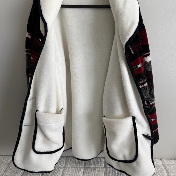 Nordic Lights Womens Med Fleece Jacket Coat Aztec Western Horses Cowgirl Barn - Picture 8 of 16